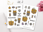 Preview: Süßes Halloween Sticker Set